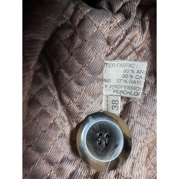 VTG YELL Germany Maxi Sack Coat Green Wool/Angora Womens Sz 38/M/L - Picture 10 of 10